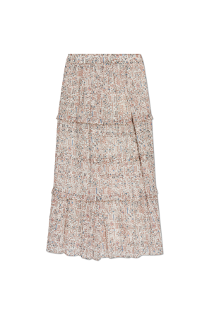 スカート Marant Etoile Brigitte Viscose Skirt MARANT ÉTOILE Brigitte asymmetric tiered ruffled printed